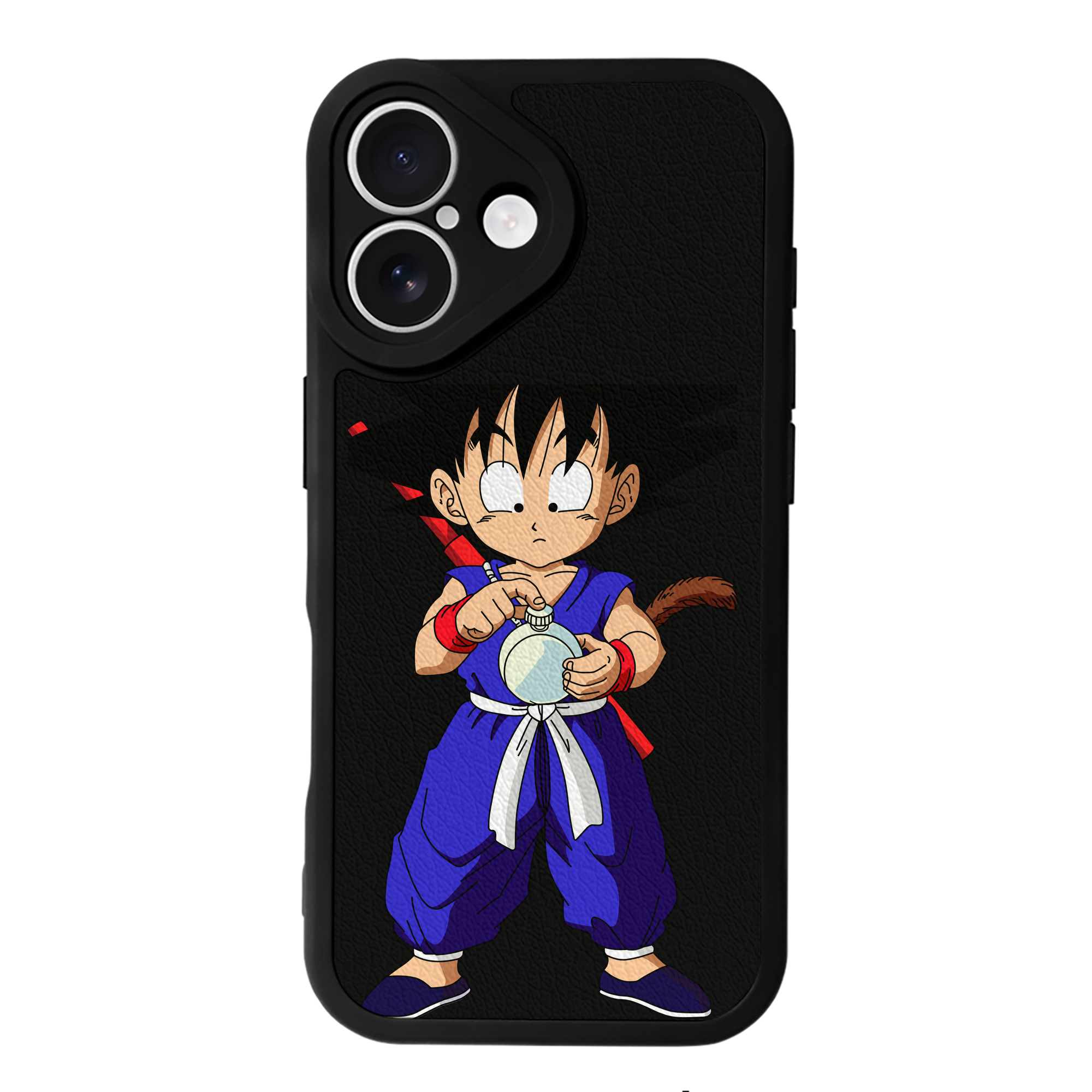 （画像用） ドラゴンボール 孫悟空（そん ごくう）Son Goku カカロット DRAGON BALL Kakarotto 【iPhone 16シリーズ対応】シリコンスマホケース（レザー調） 材質：シリコン